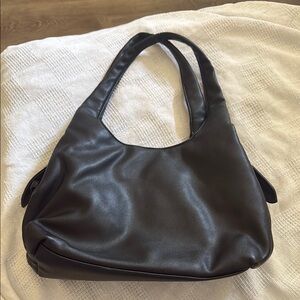 Target Black Shoulder Bag with Slouchy Design